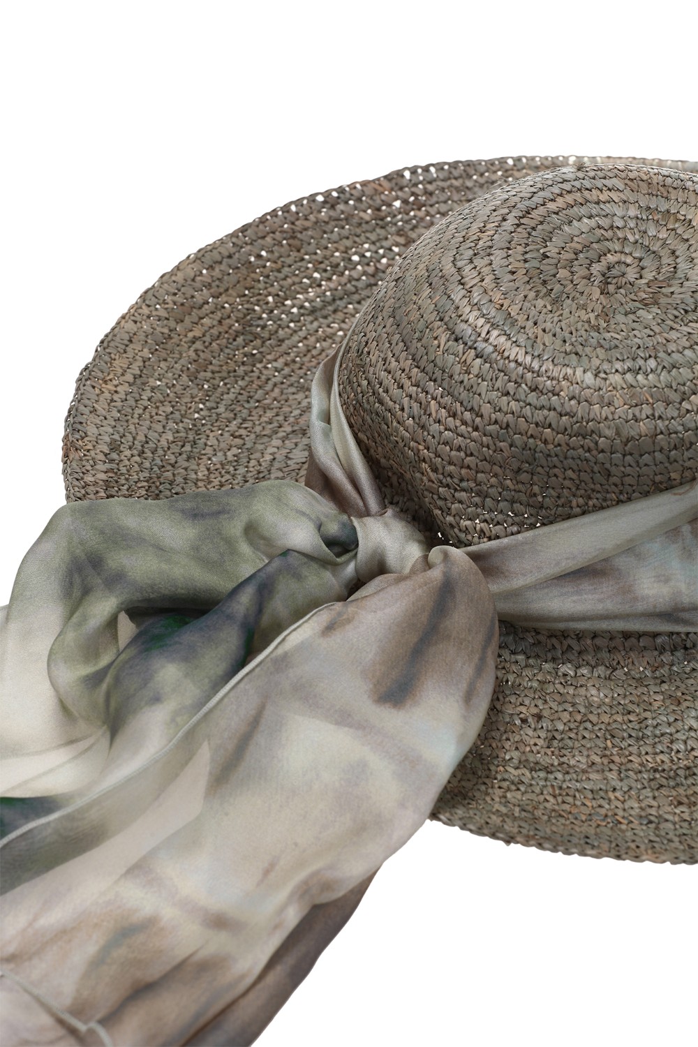 shop ANTONELLI  Cappello: Antonelli cappello a tesa larga con foulard.
Composizione: 100% rafia.
Fabbricato in Italia.. ZAGABRIA G0620 6207-125 number 9985546